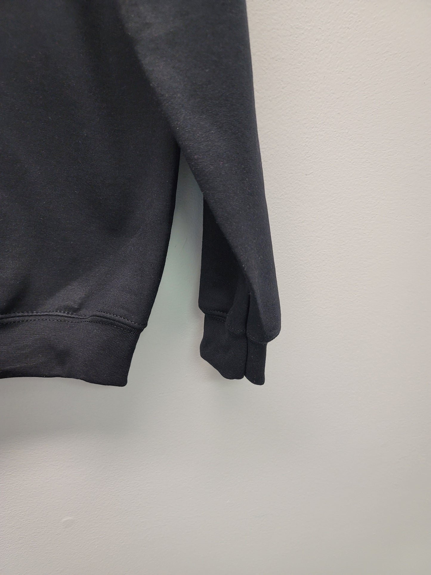 In Jesus name crew neck sweater with block letters