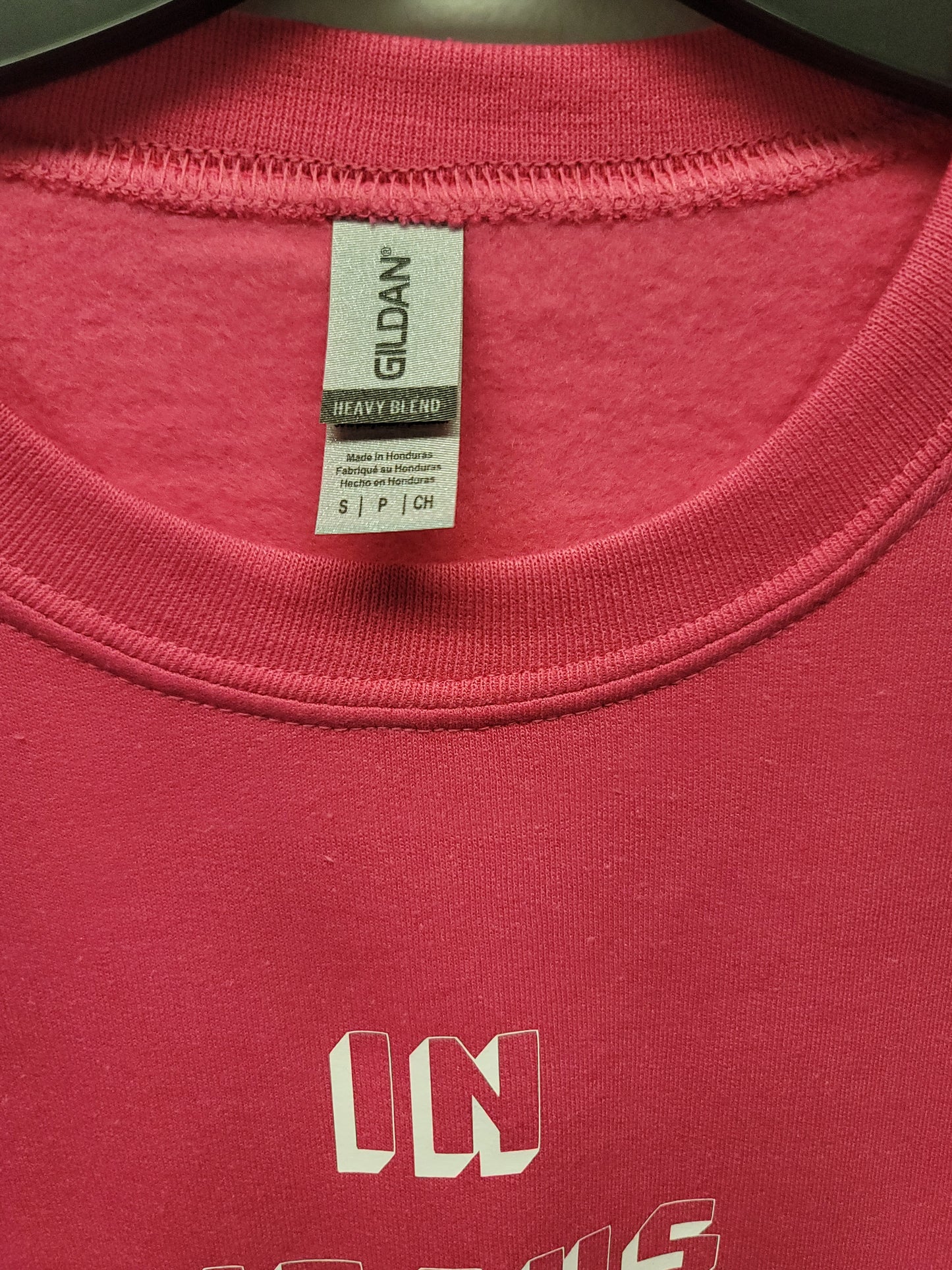 In Jesus Name Pink long sleeve crew neck sweater by JulissaDesigns