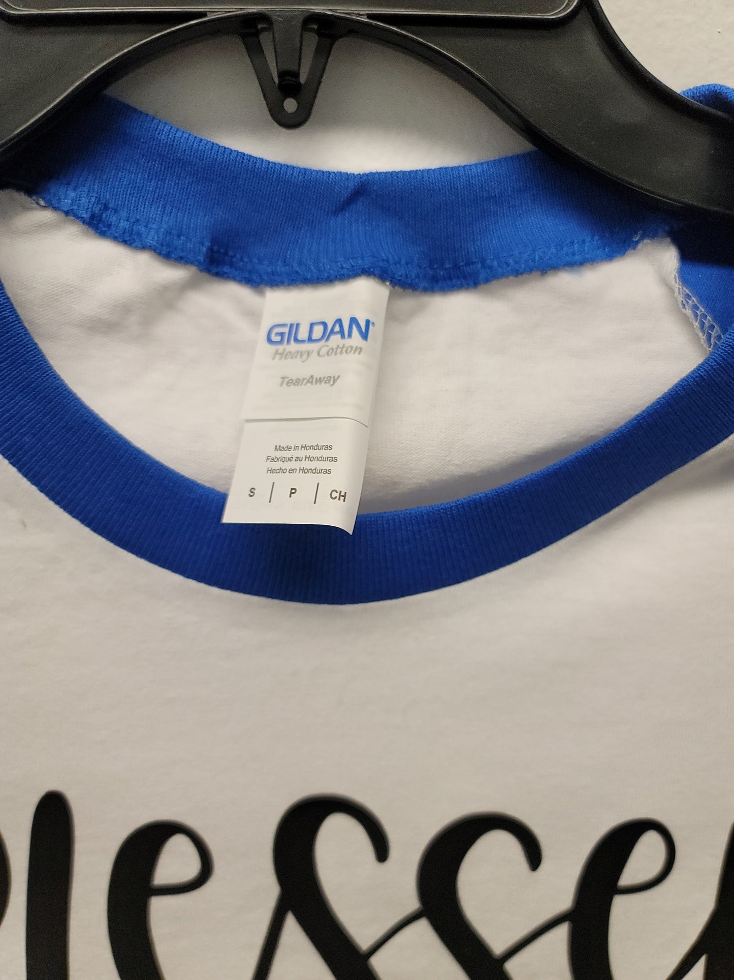 Blessed 3/4 Blue Raglan Sleeve shirt 100% Cotton