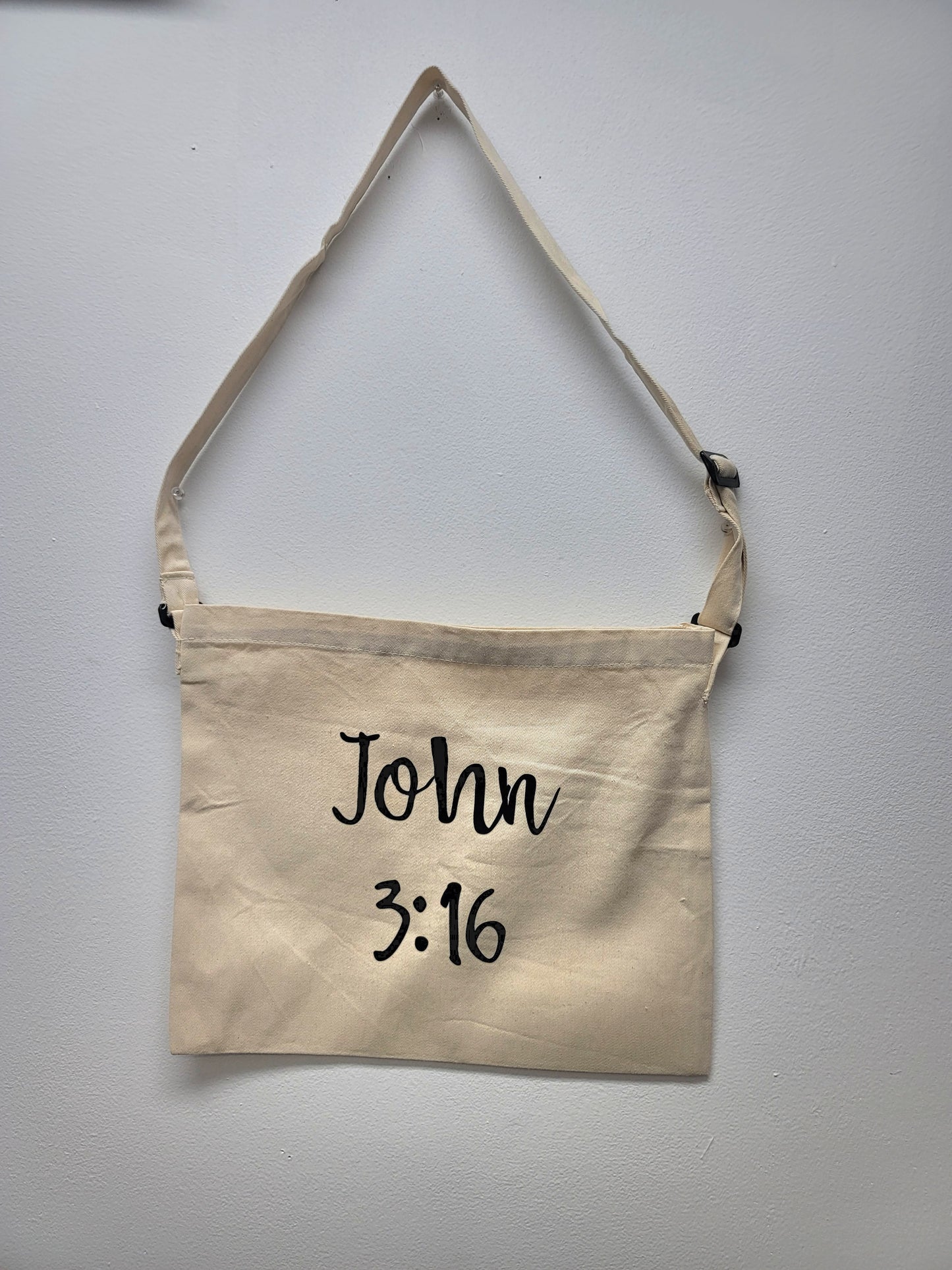 John 3:16 Canvas Messenger Bag