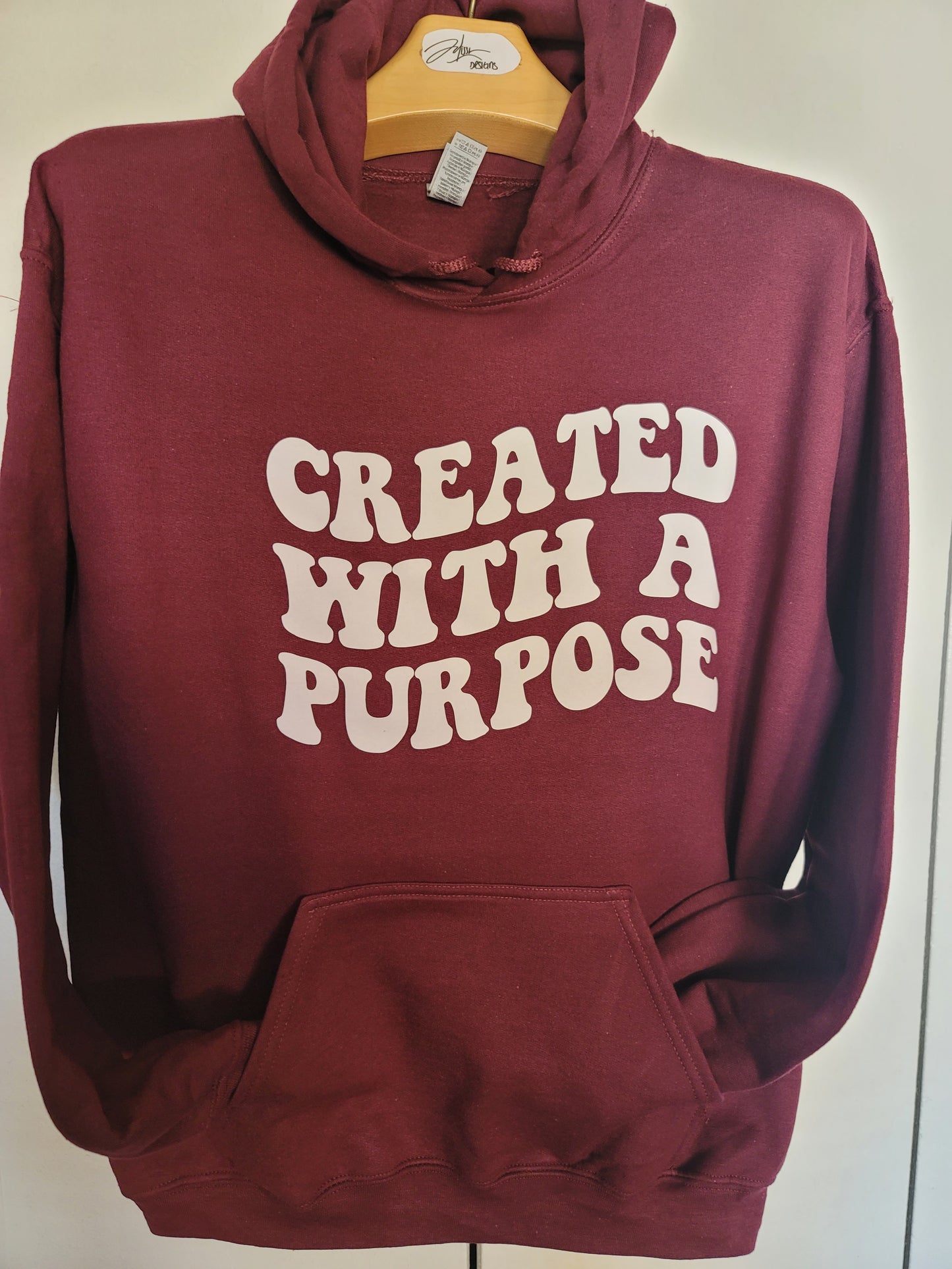 Created with a purpose Maroon Adult Unisex Heavy Blend