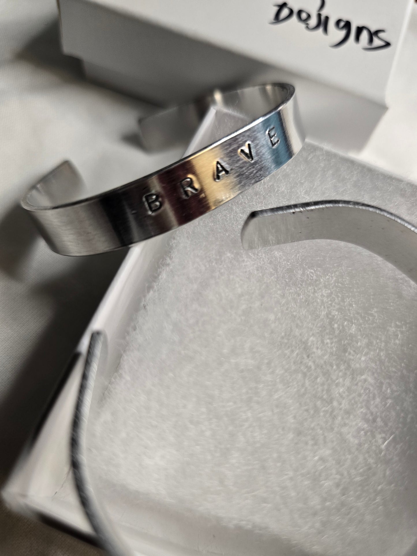BRAVE metal bracelet handmade