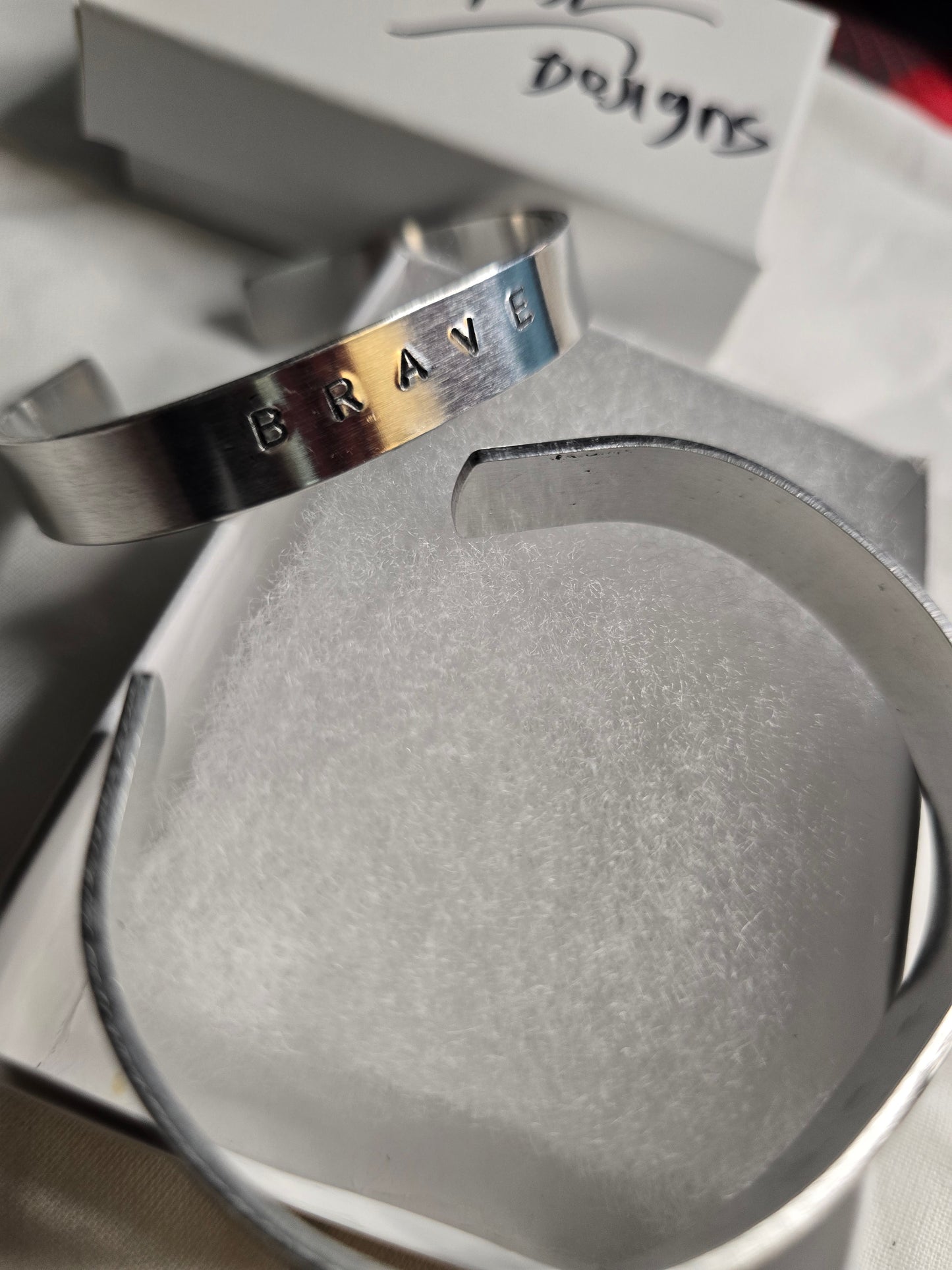BRAVE metal bracelet handmade