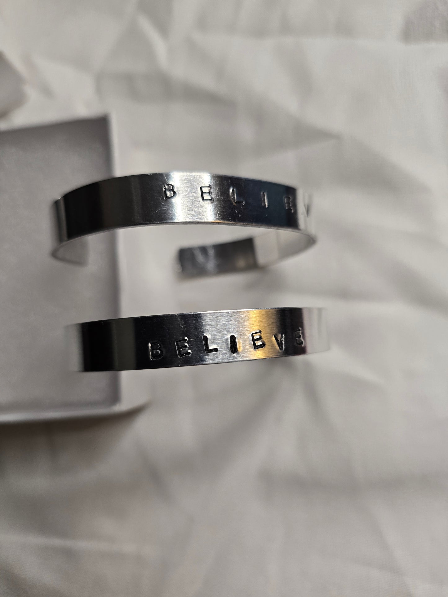 Believe Metal bracelet handmade