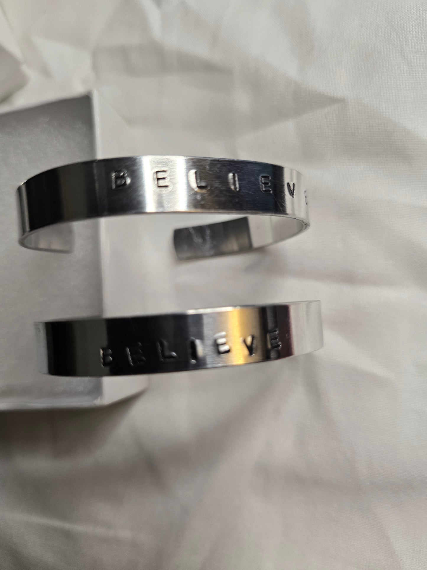 Believe Metal bracelet handmade