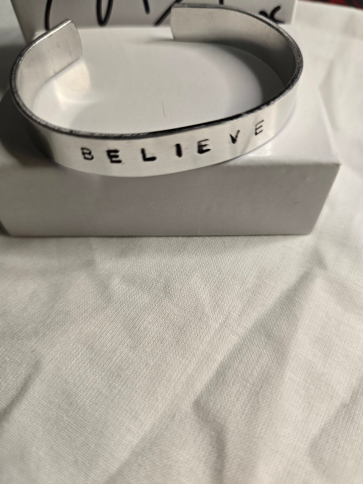 Believe Metal bracelet handmade