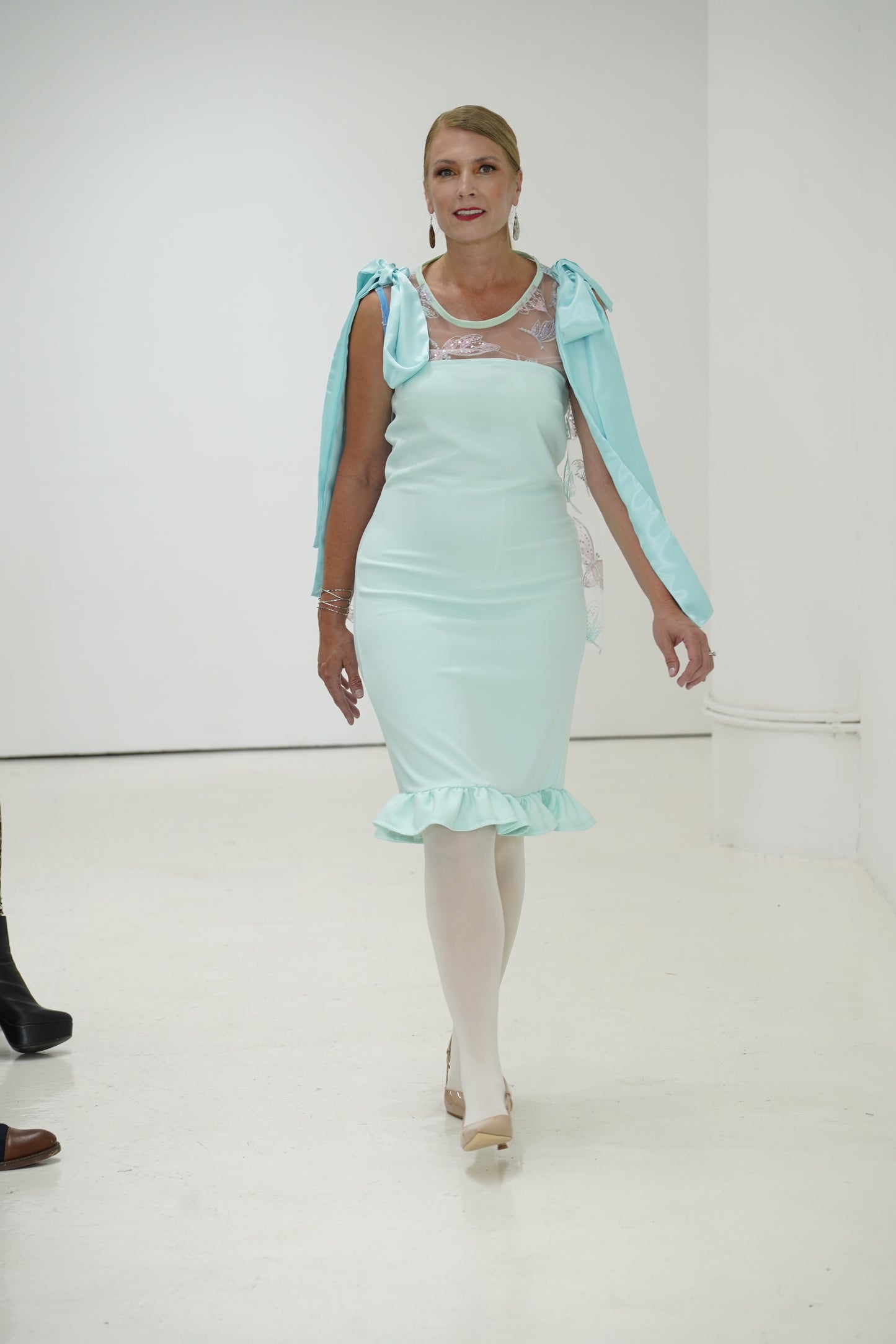 Light Green sleeveless dress with ribbons made by JulissaDesigns