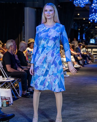 A Line Plaid and floral dress by JulissaDesigns