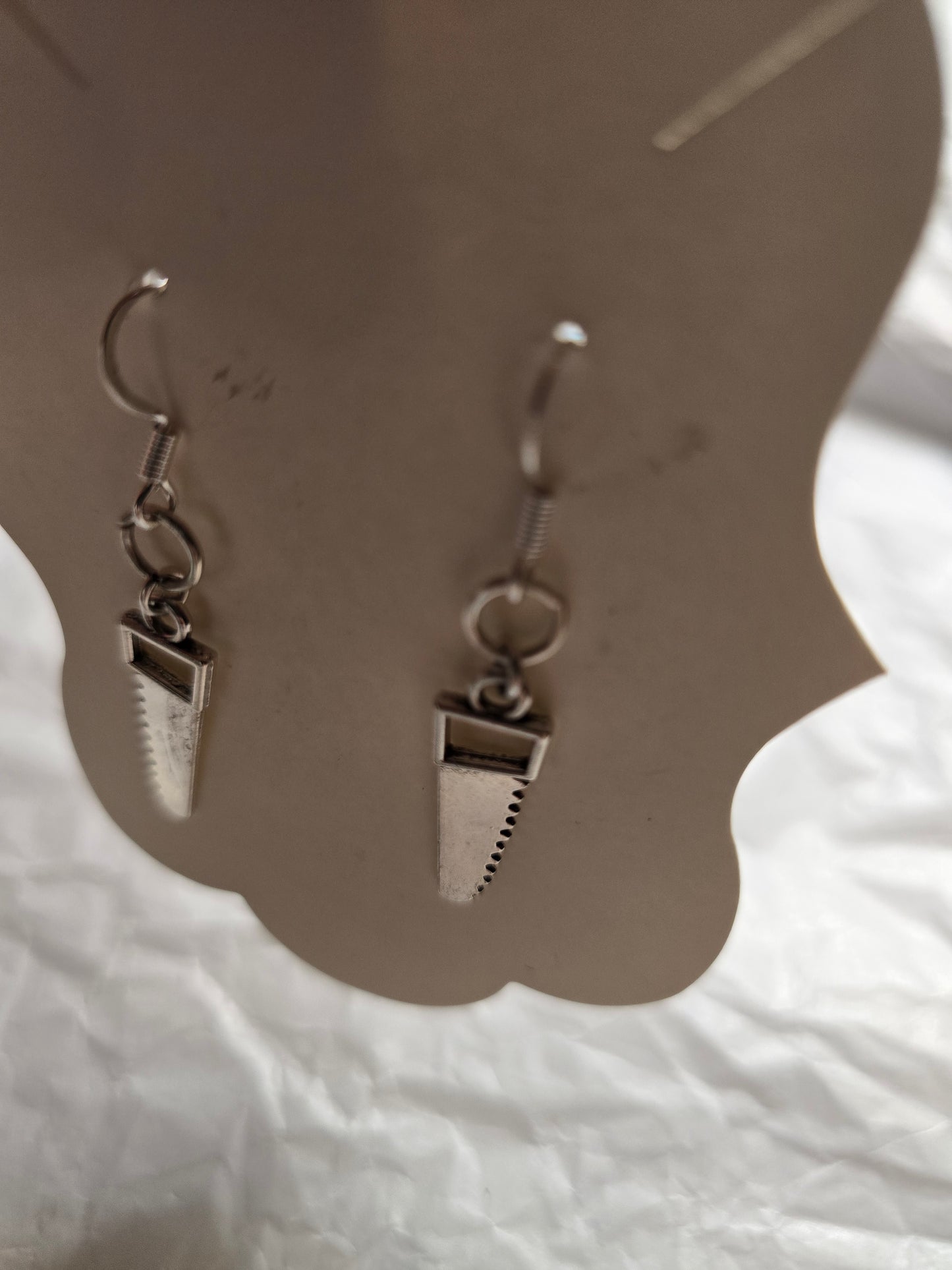 Carpenter tools earrings- saw
