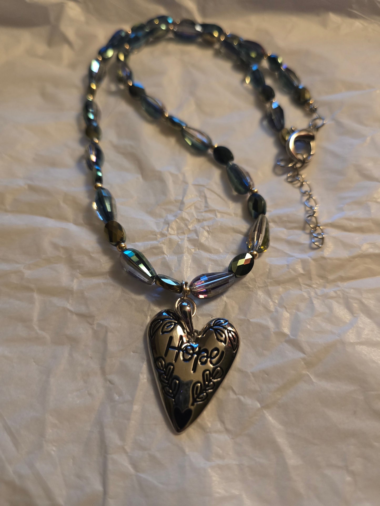 Hope beaded necklace