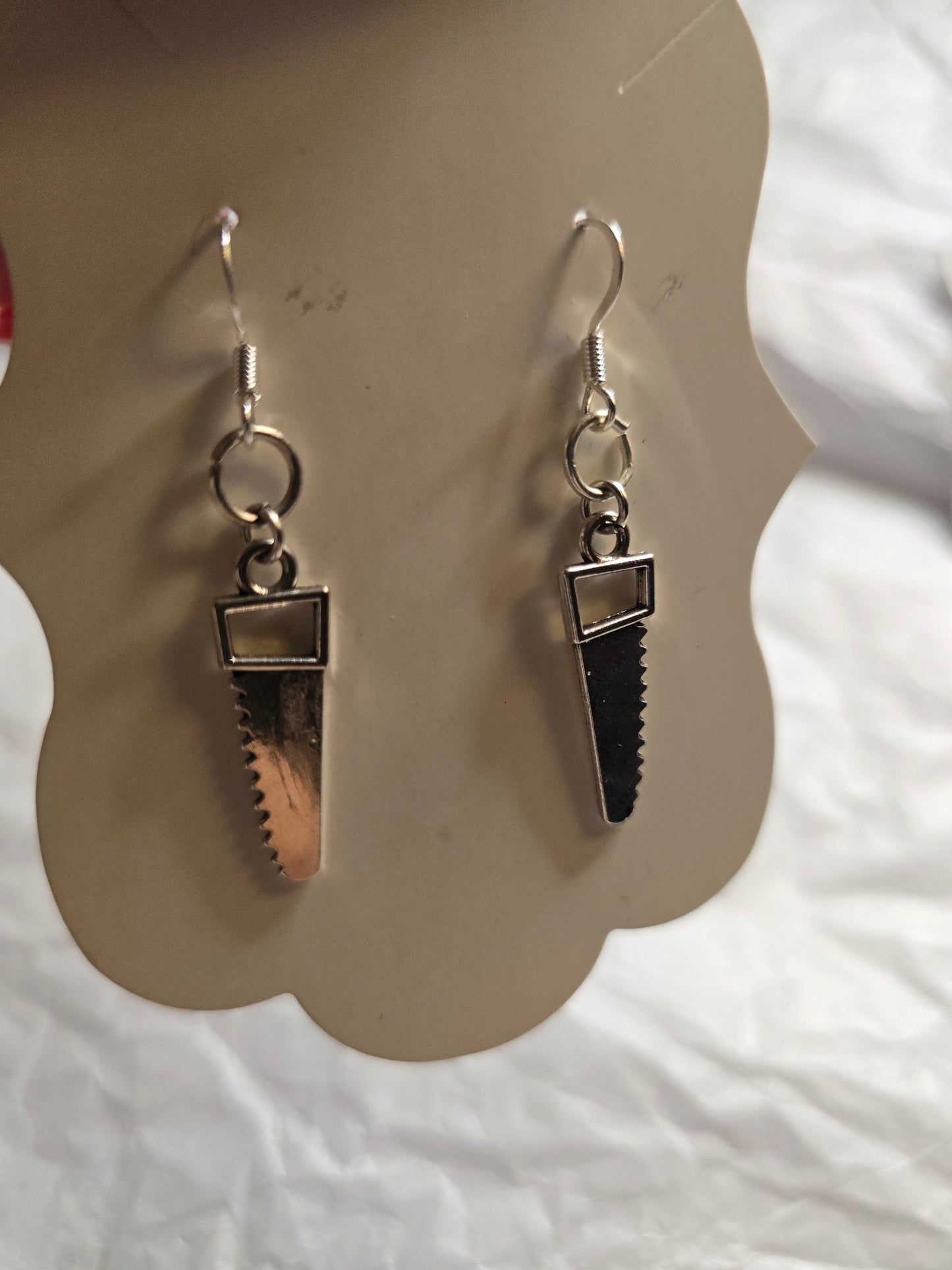 Carpenter tools earrings- saw