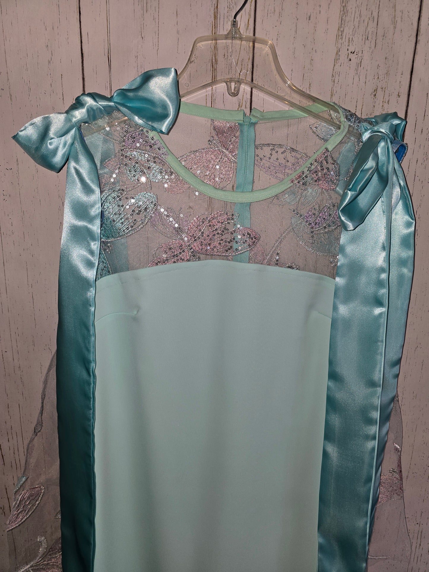 Light Green sleeveless dress with ribbons made by JulissaDesigns