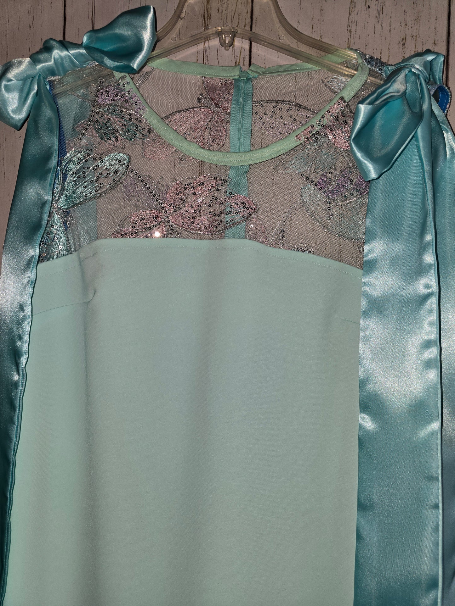 Light Green sleeveless dress with ribbons made by JulissaDesigns
