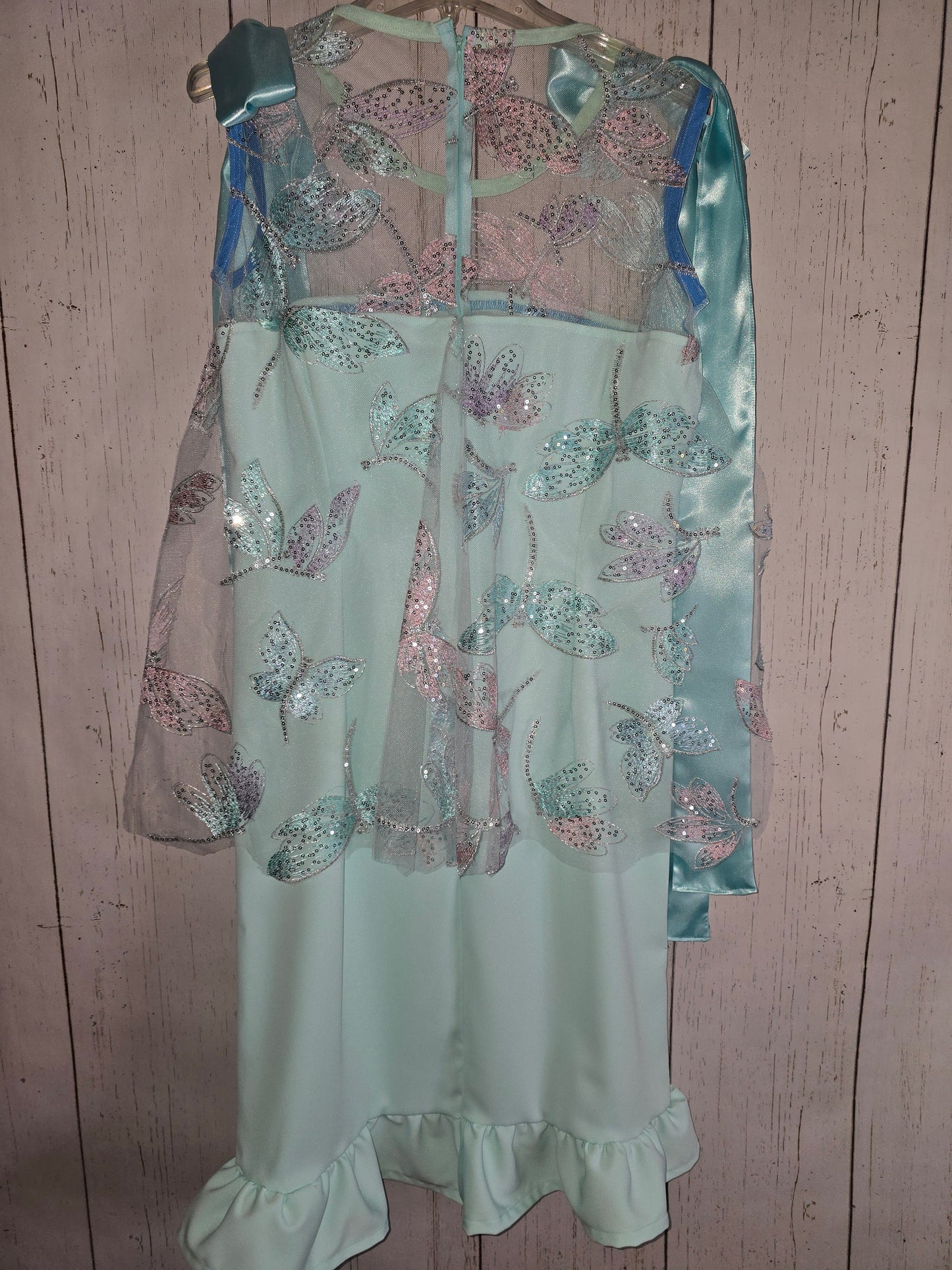 Light Green sleeveless dress with ribbons made by JulissaDesigns