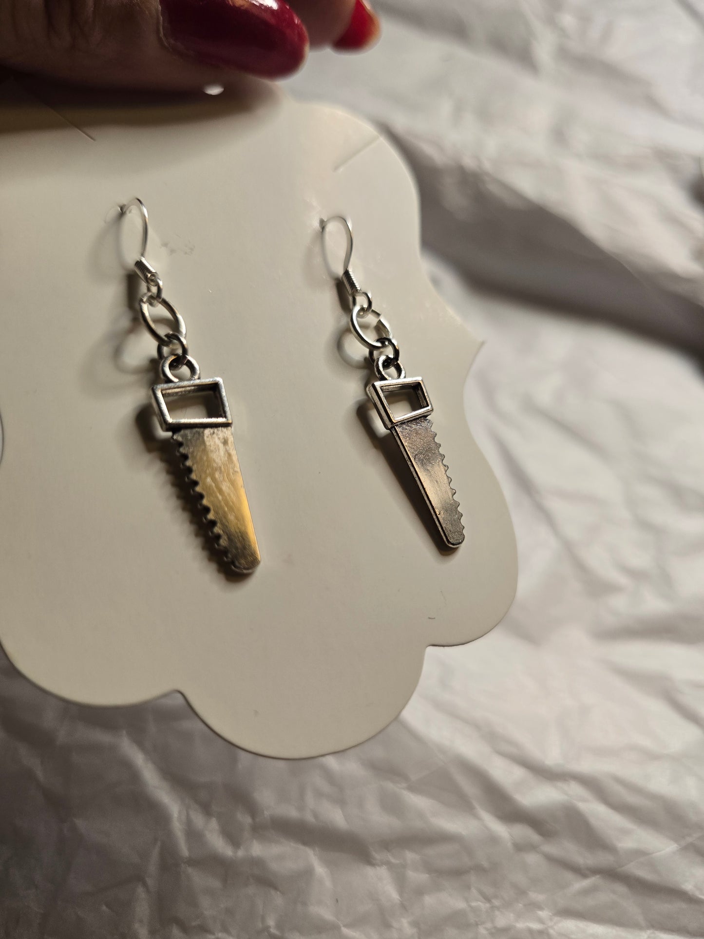 Carpenter tools earrings- saw