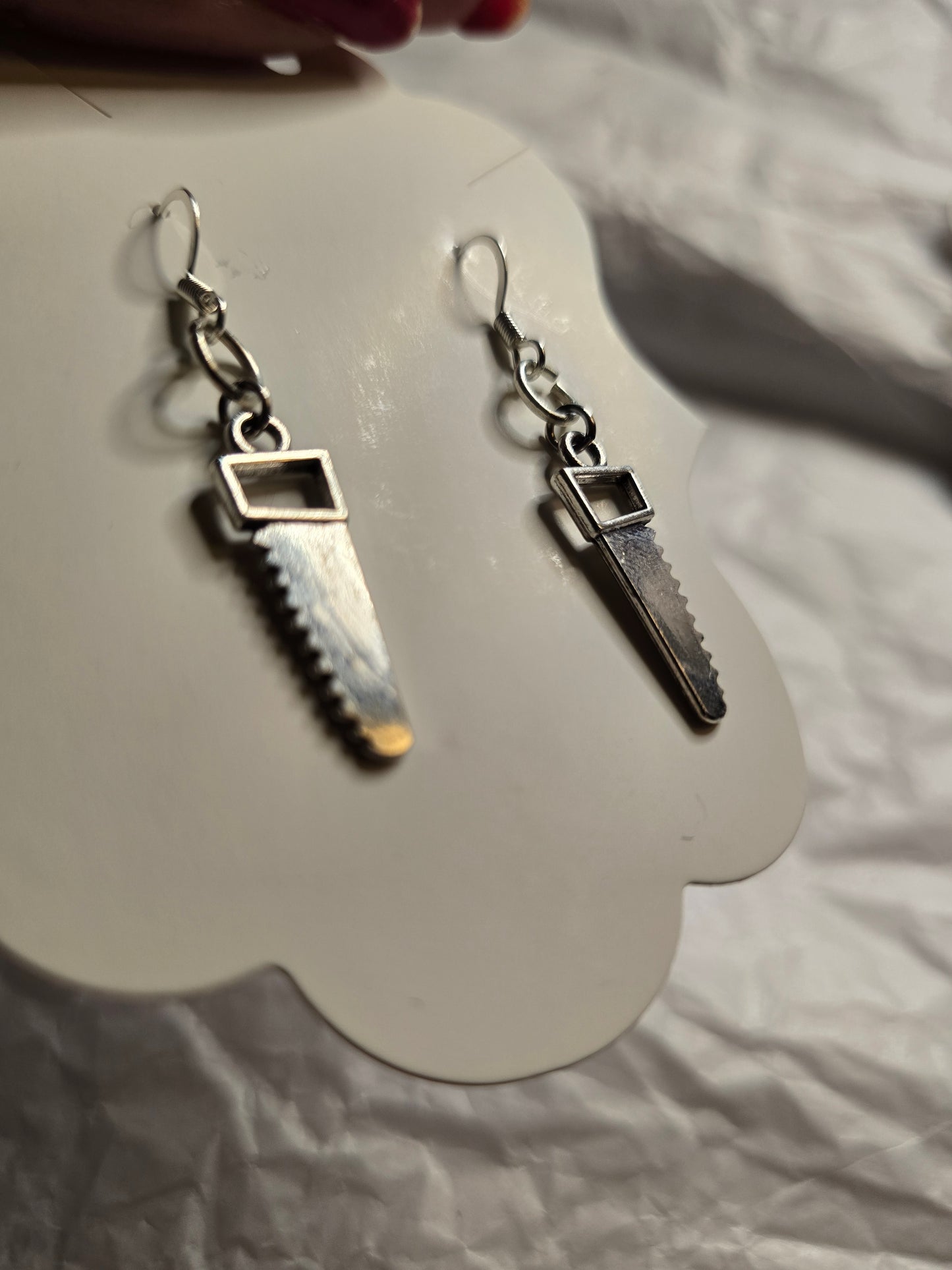 Carpenter tools earrings- saw