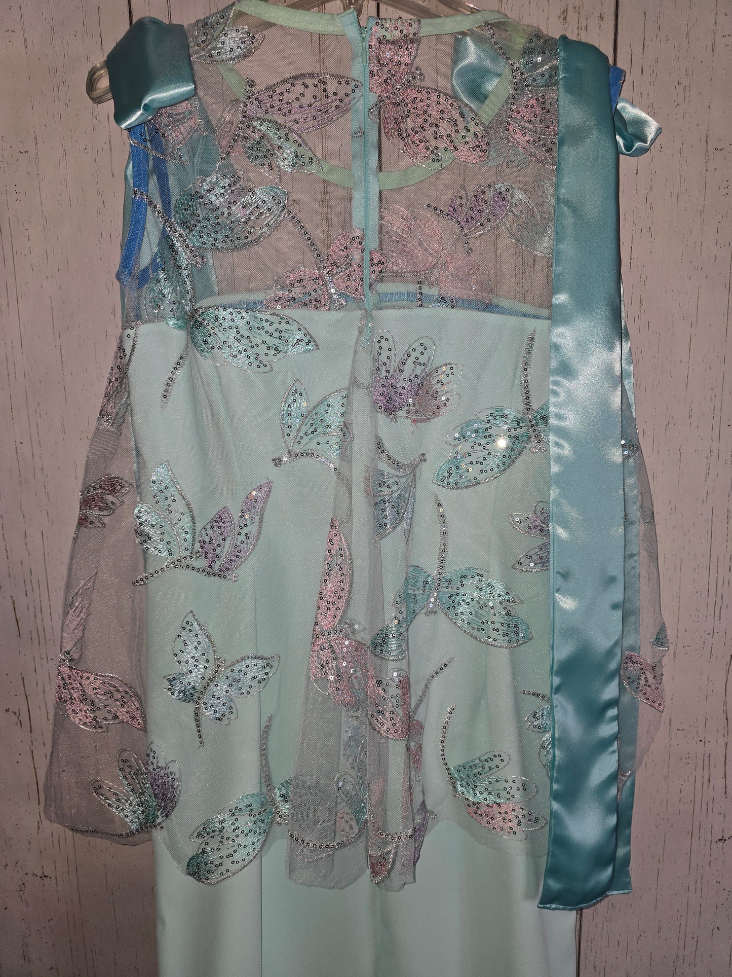 Light Green sleeveless dress with ribbons made by JulissaDesigns