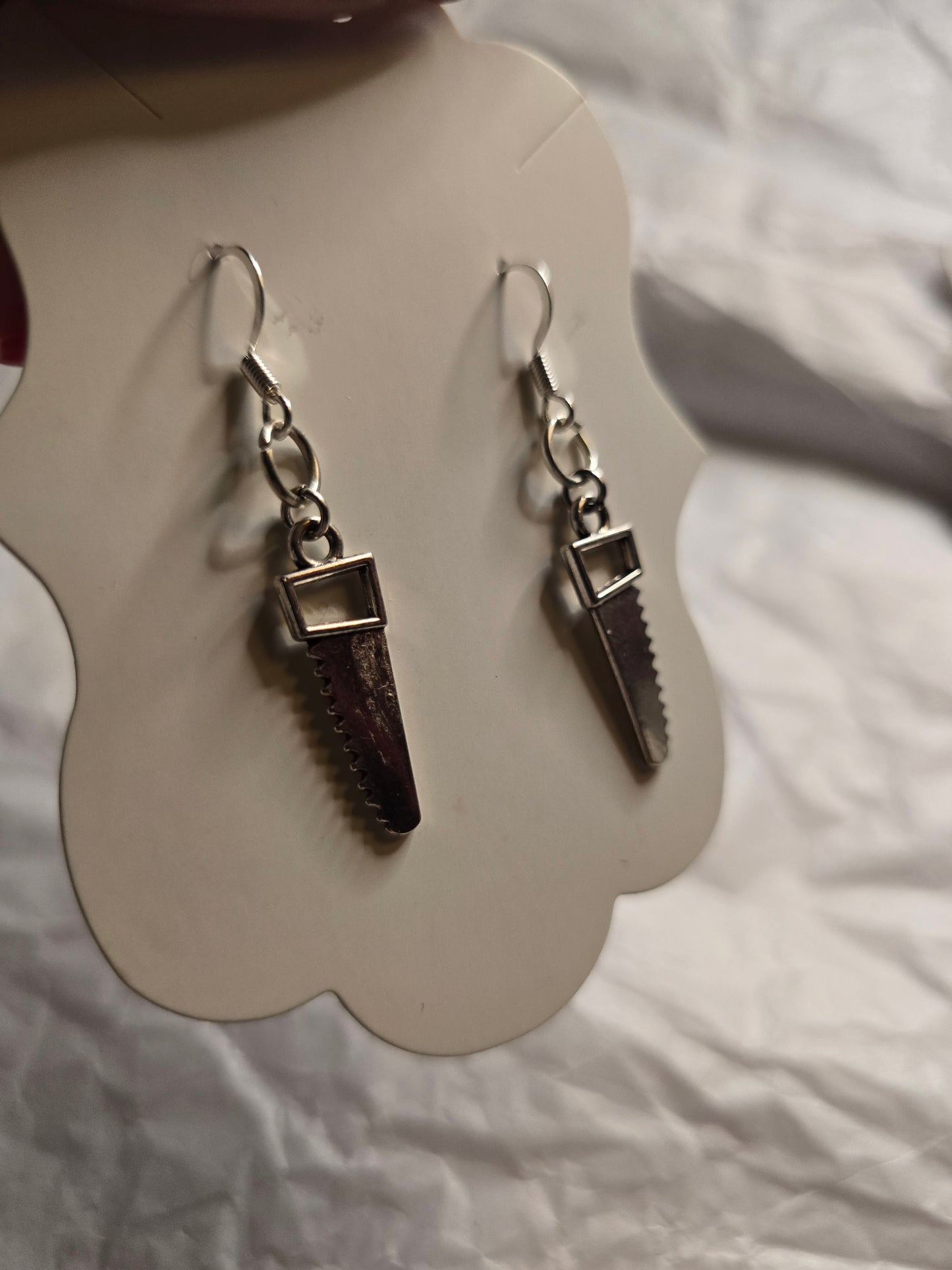 Carpenter tools earrings- saw