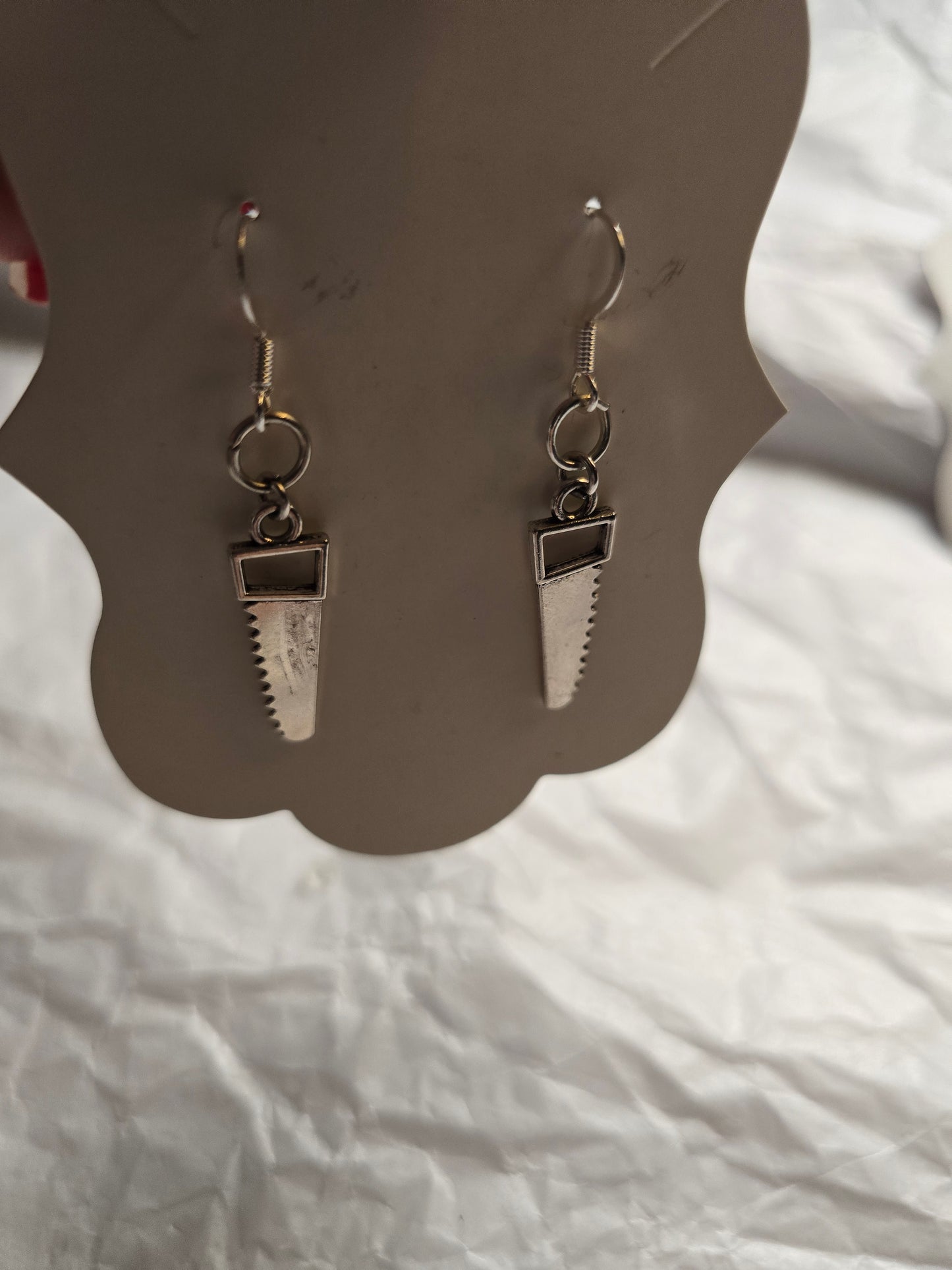 Carpenter tools earrings- saw