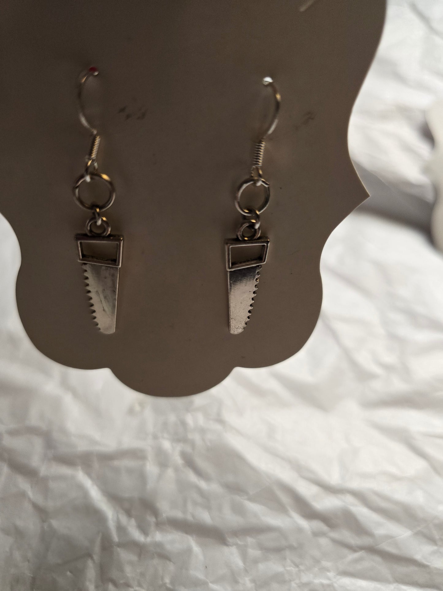 Carpenter tools earrings- saw