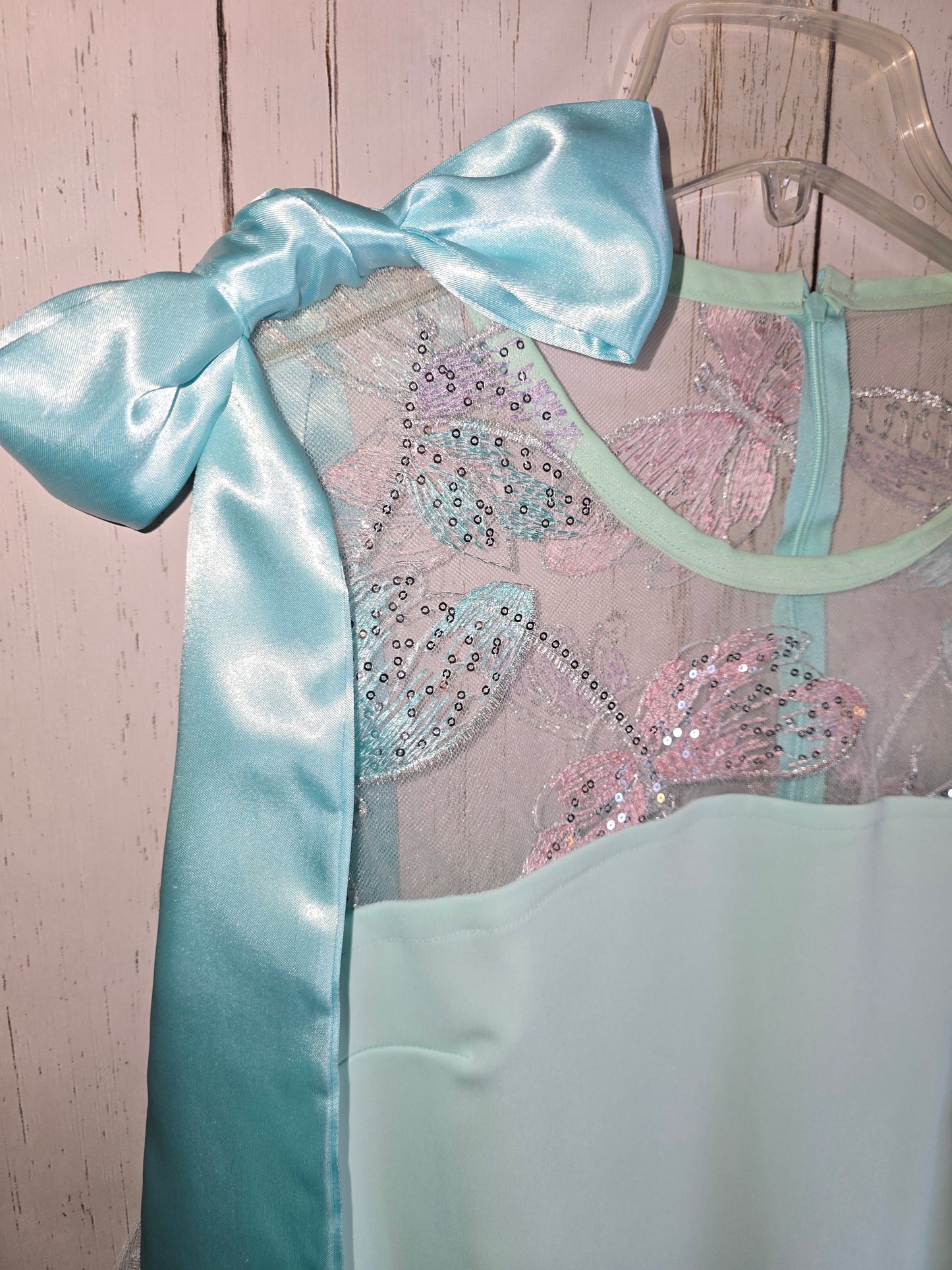 Light Green sleeveless dress with ribbons made by JulissaDesigns
