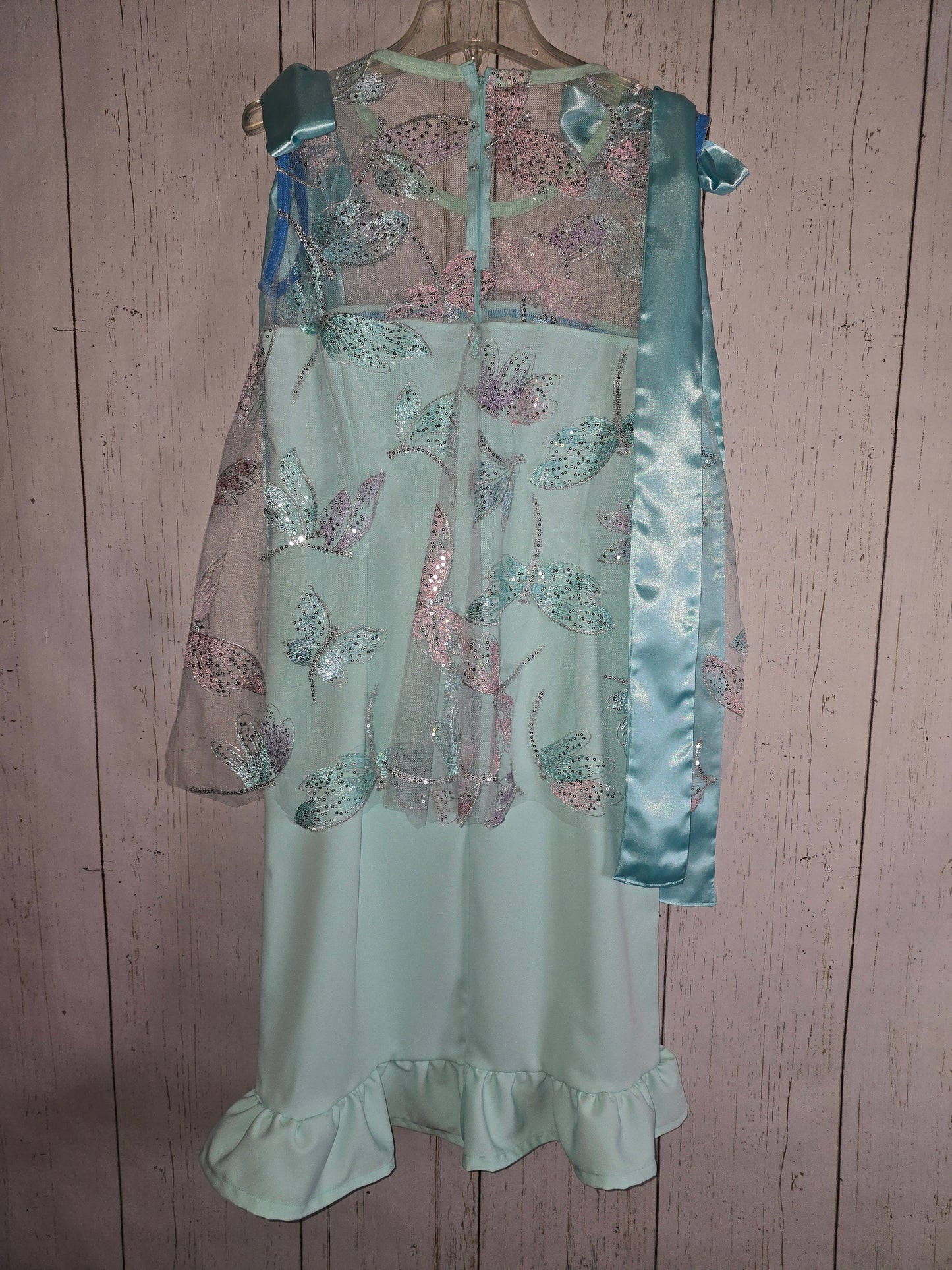 Light Green sleeveless dress with ribbons made by JulissaDesigns