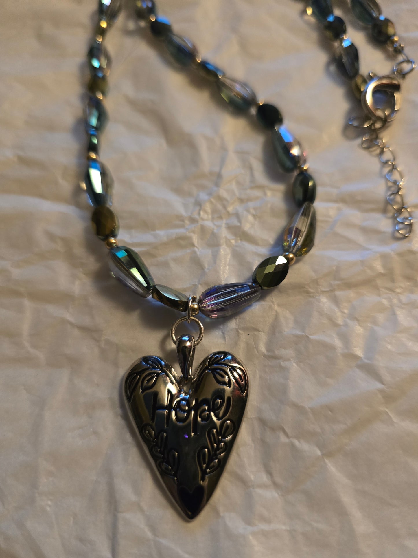 Hope beaded necklace