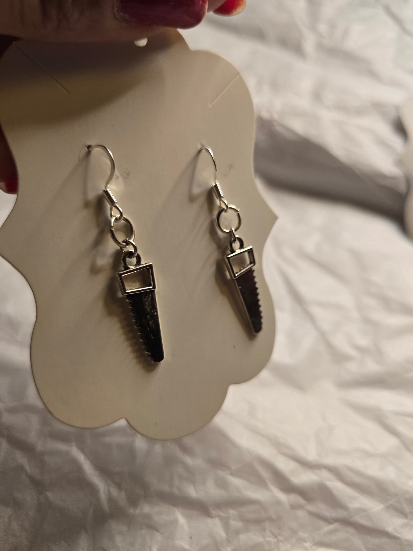 Carpenter tools earrings- saw