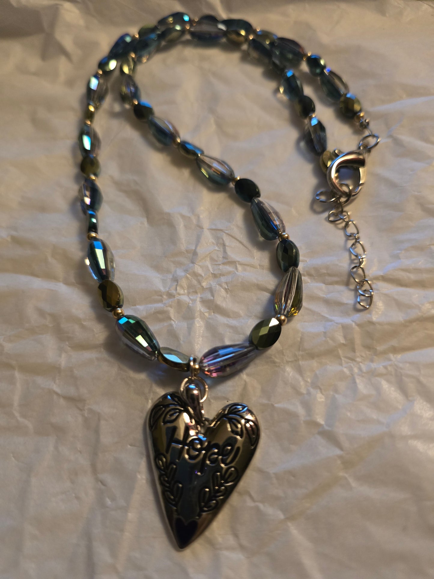Hope beaded necklace