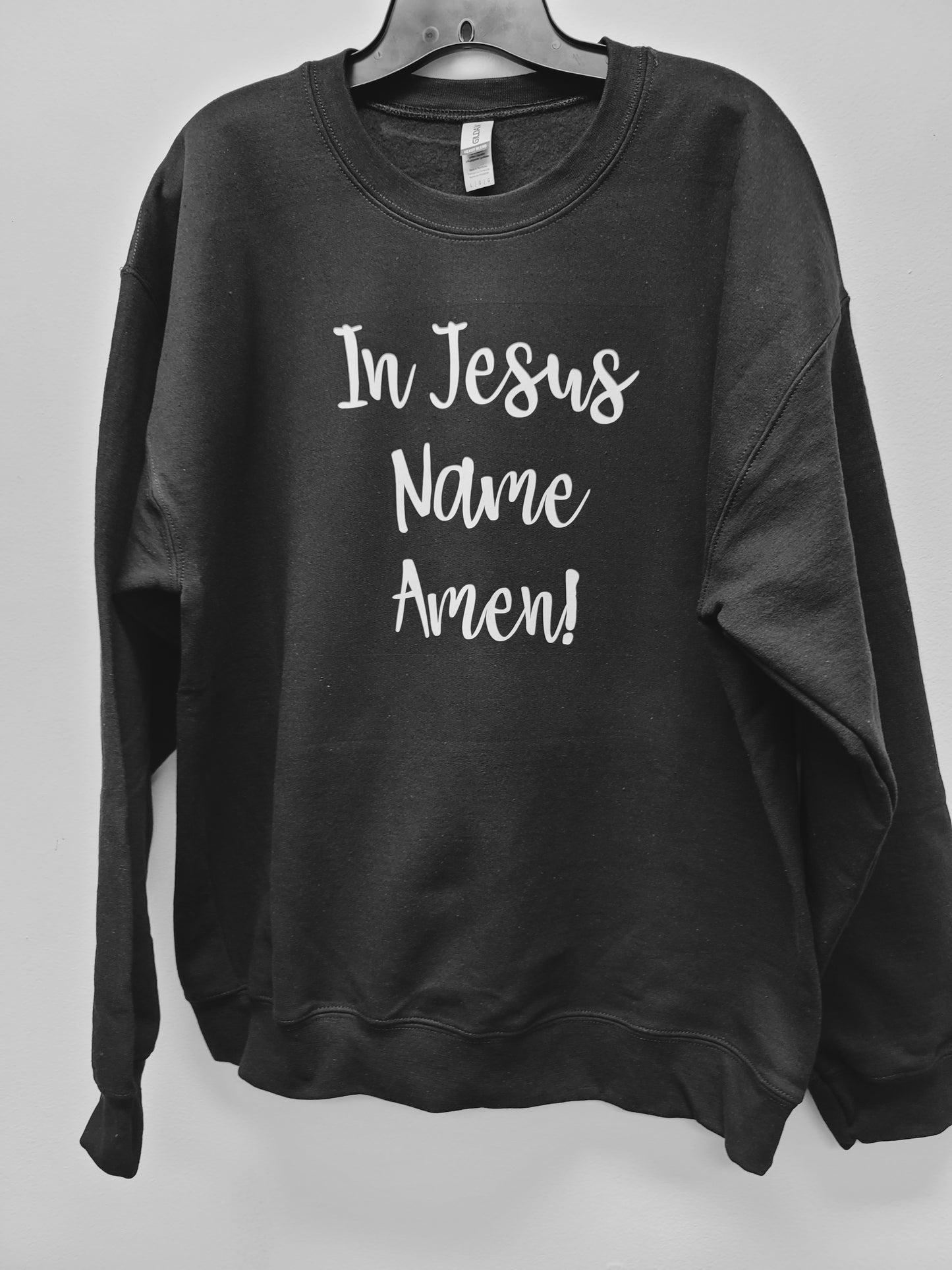 In Jesus name Black crew neck sweatshirt
