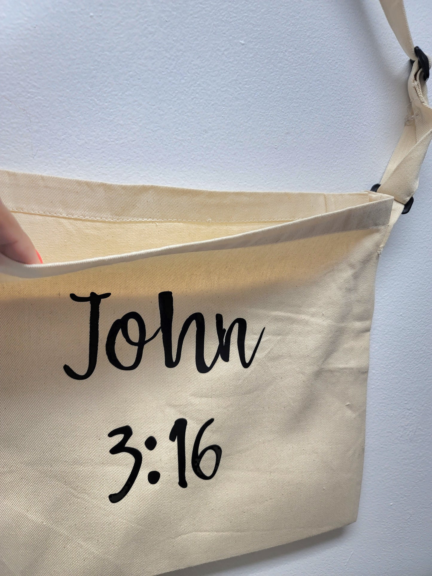 John 3:16 Canvas Messenger Bag