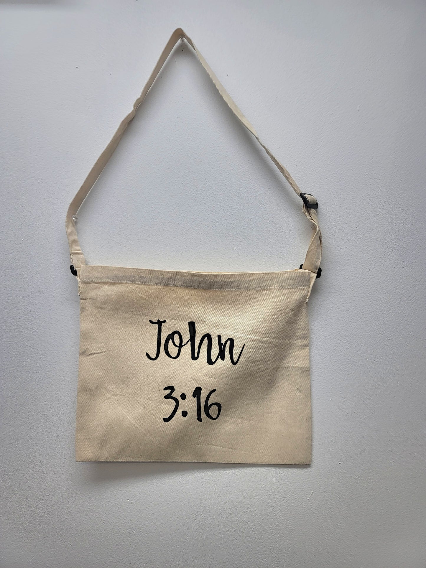 John 3:16 Canvas Messenger Bag