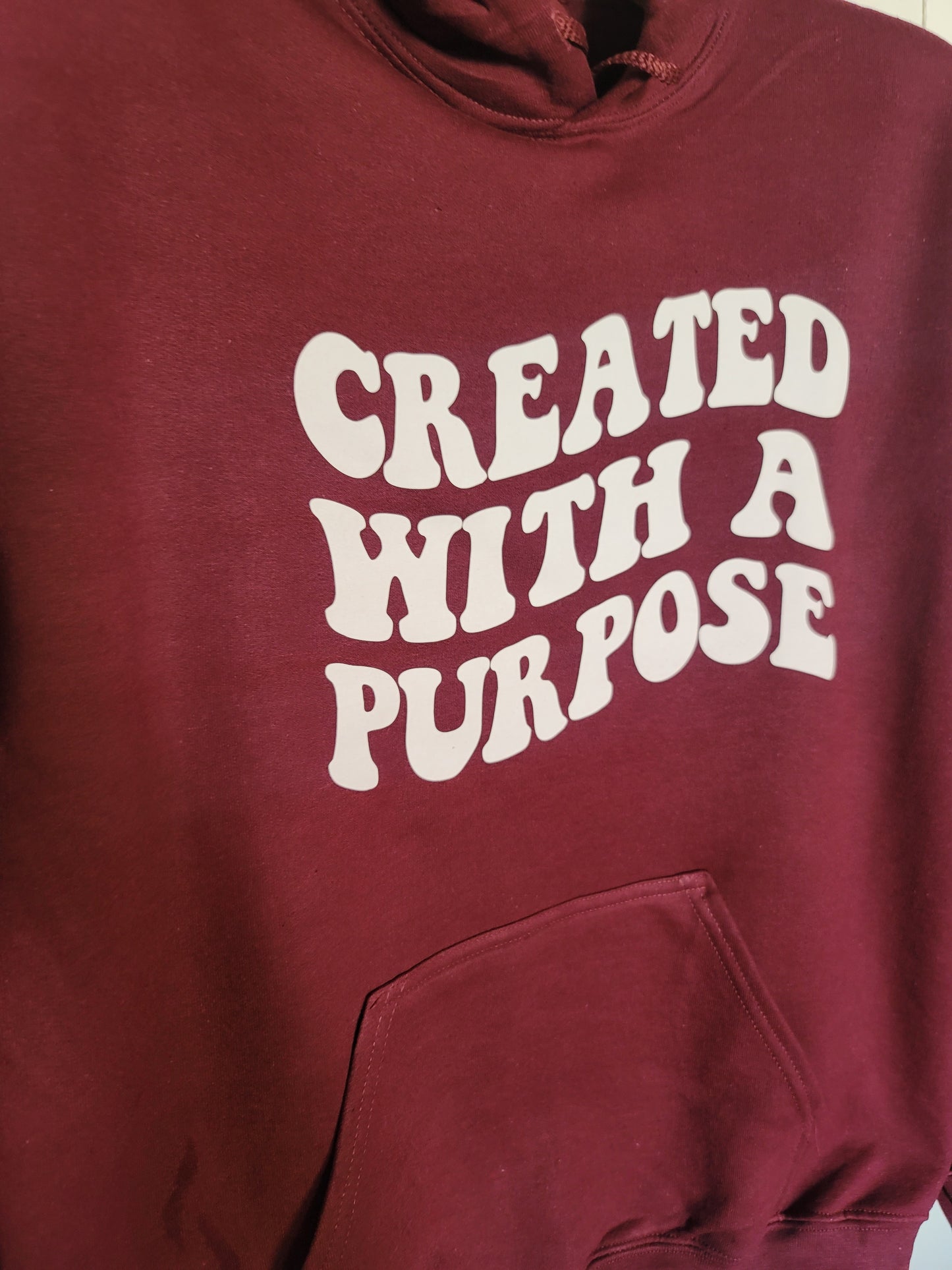 Created with a purpose Maroon Adult Unisex Heavy Blend