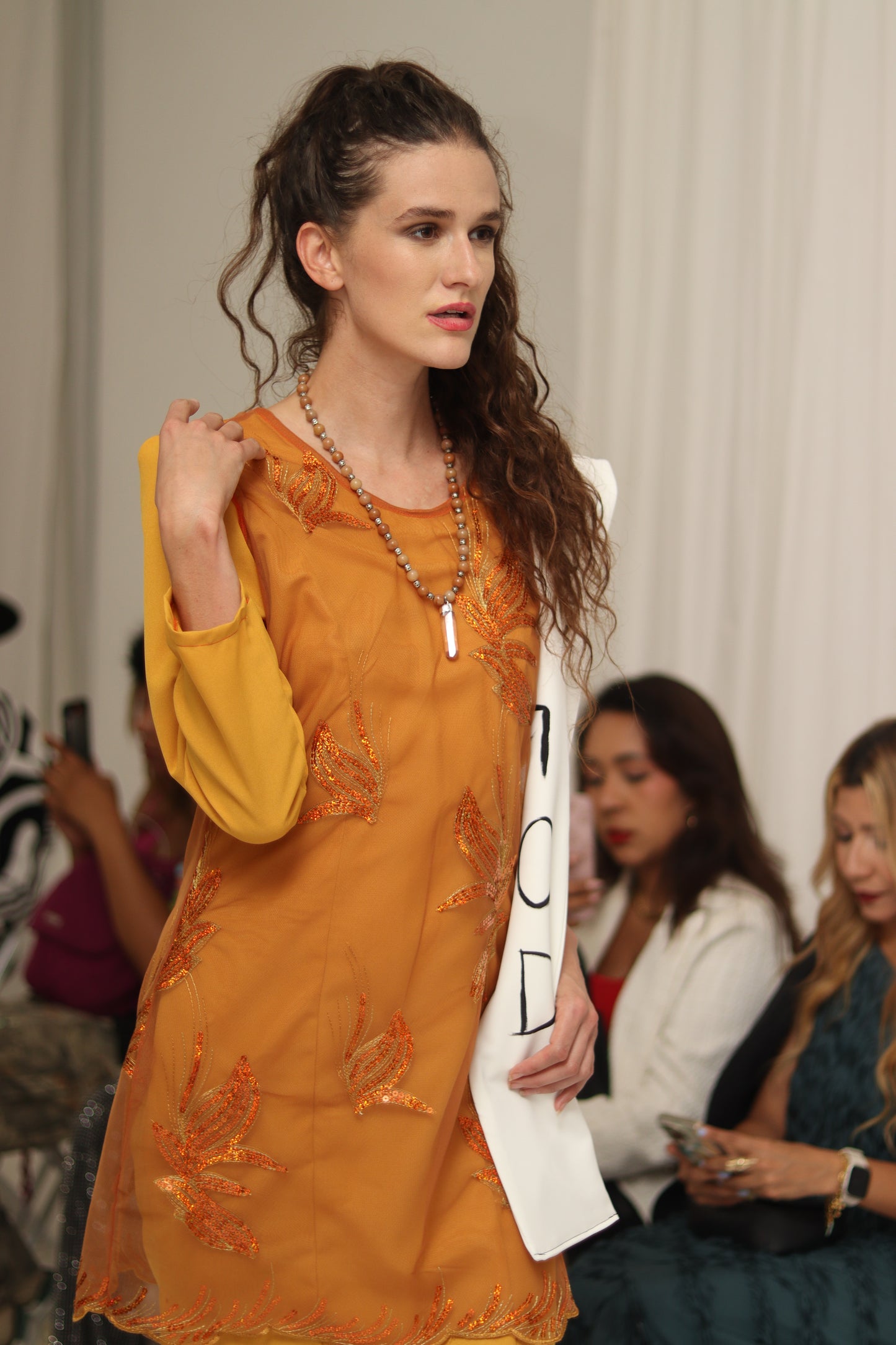 Bright yellow  All season dress with layer and band, For God So Loved JulissaDesigns 2026 Collection