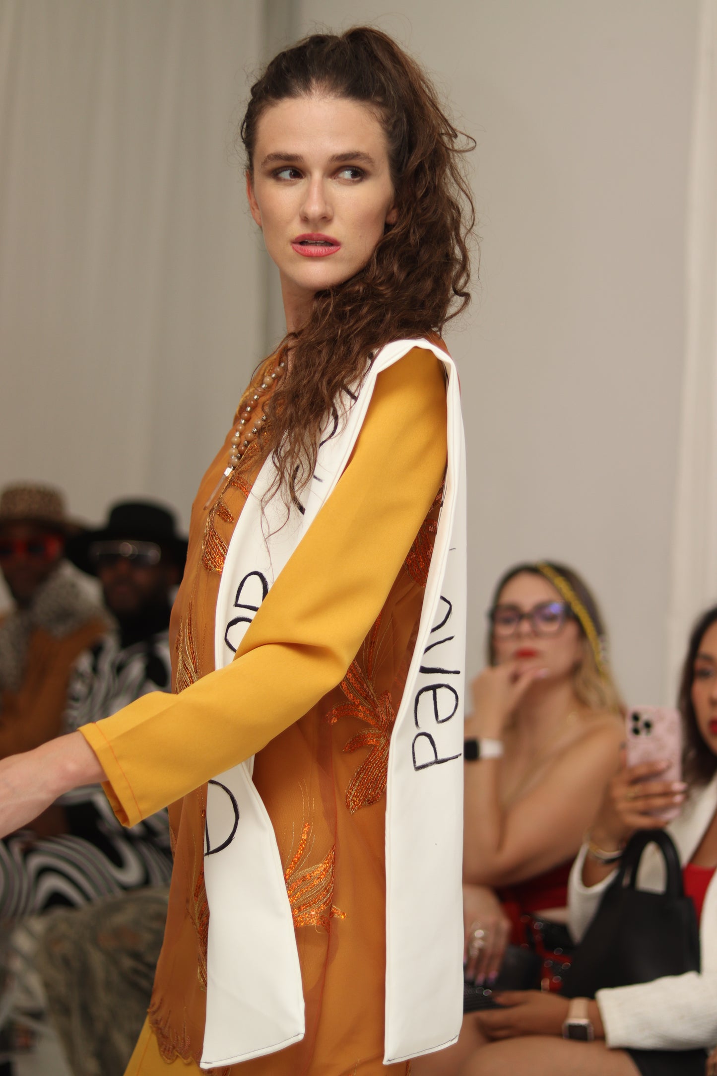 Bright yellow  All season dress with layer and band, For God So Loved JulissaDesigns 2026 Collection