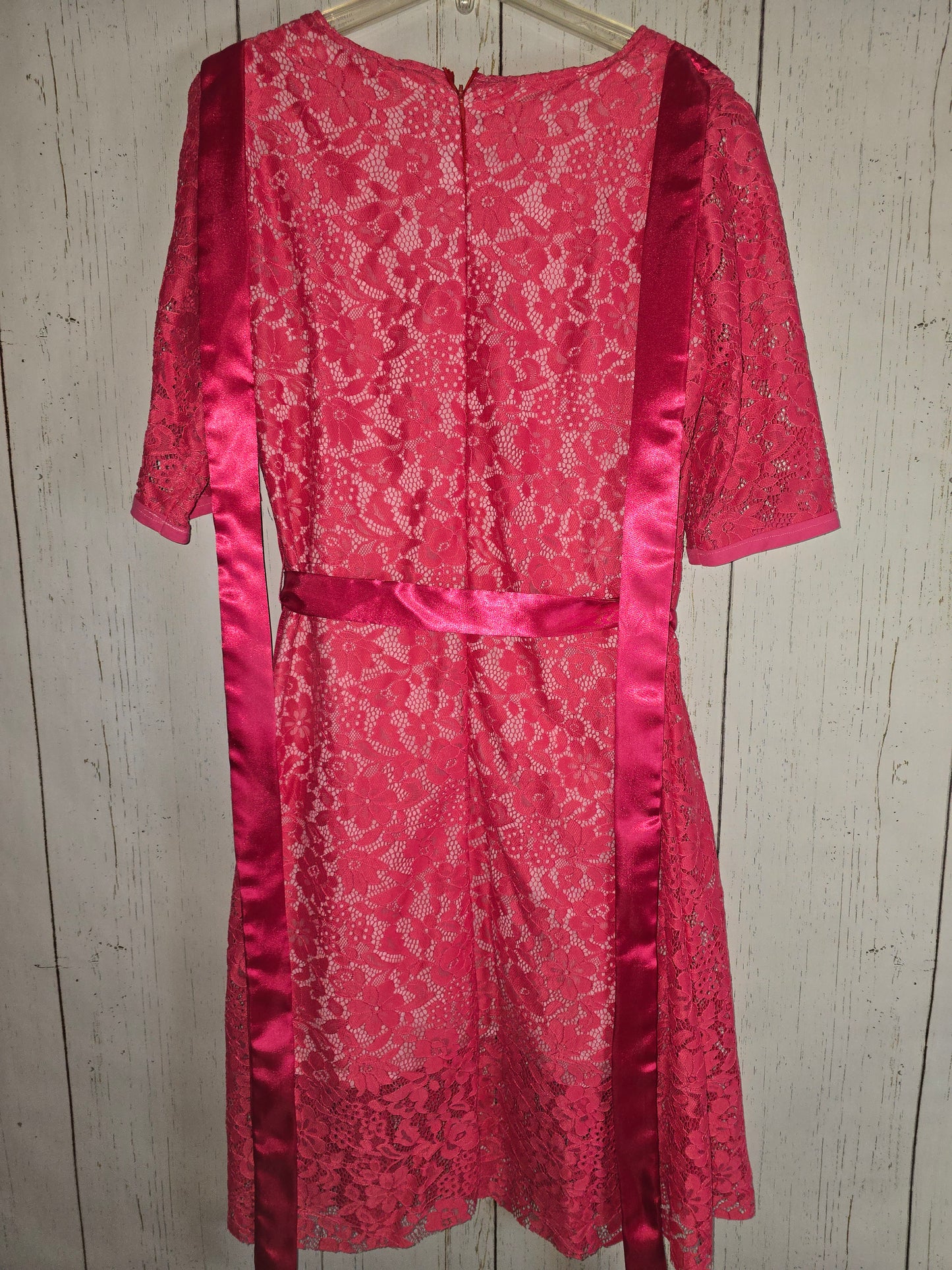 Pink Lace dress with sleeves by JulissaDesigns