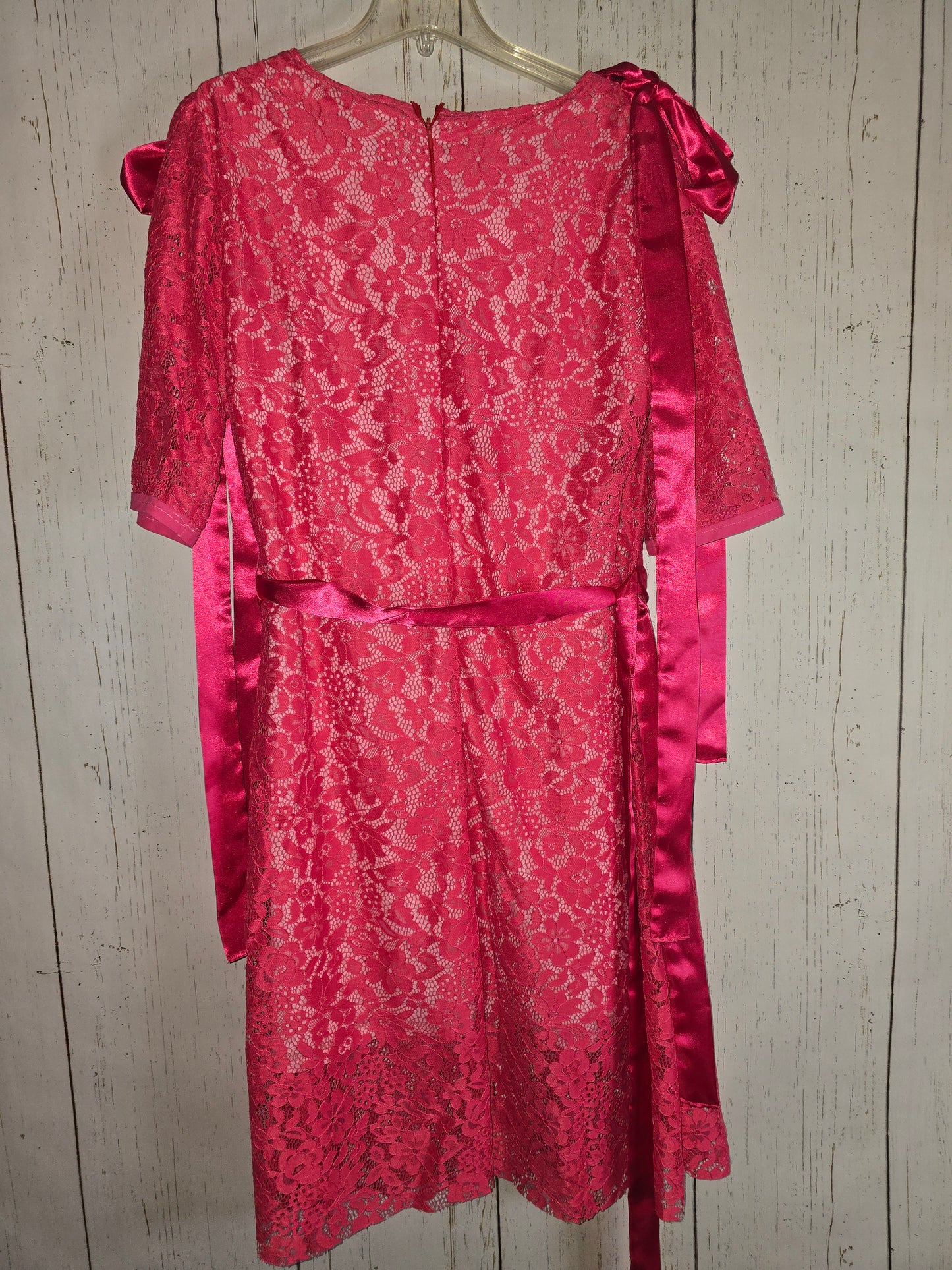 Pink Lace dress with sleeves by JulissaDesigns