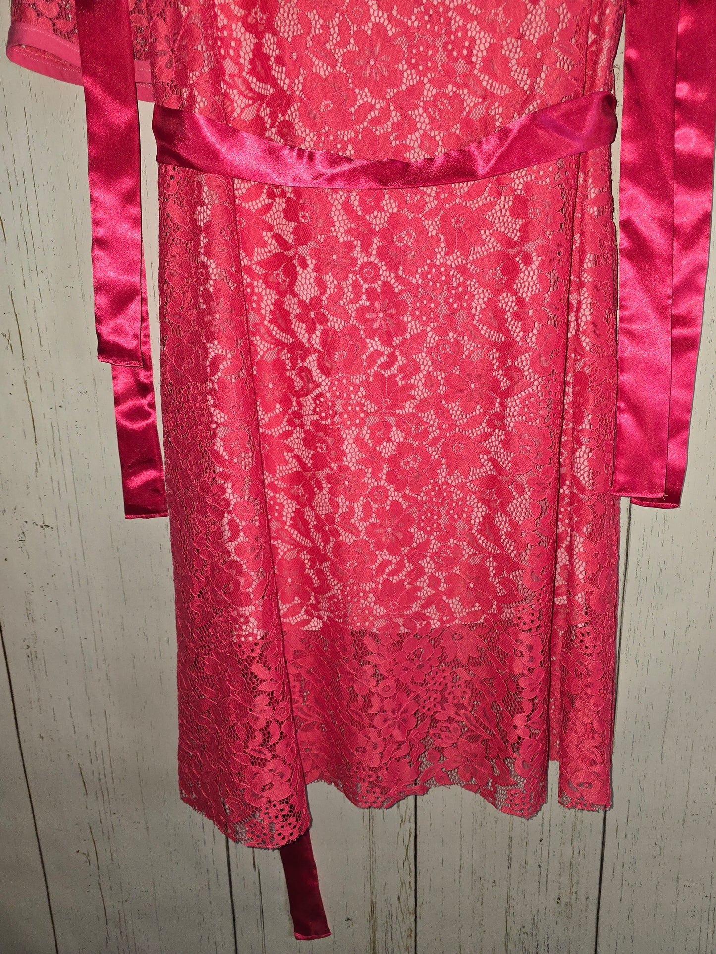 Pink Lace dress with sleeves by JulissaDesigns