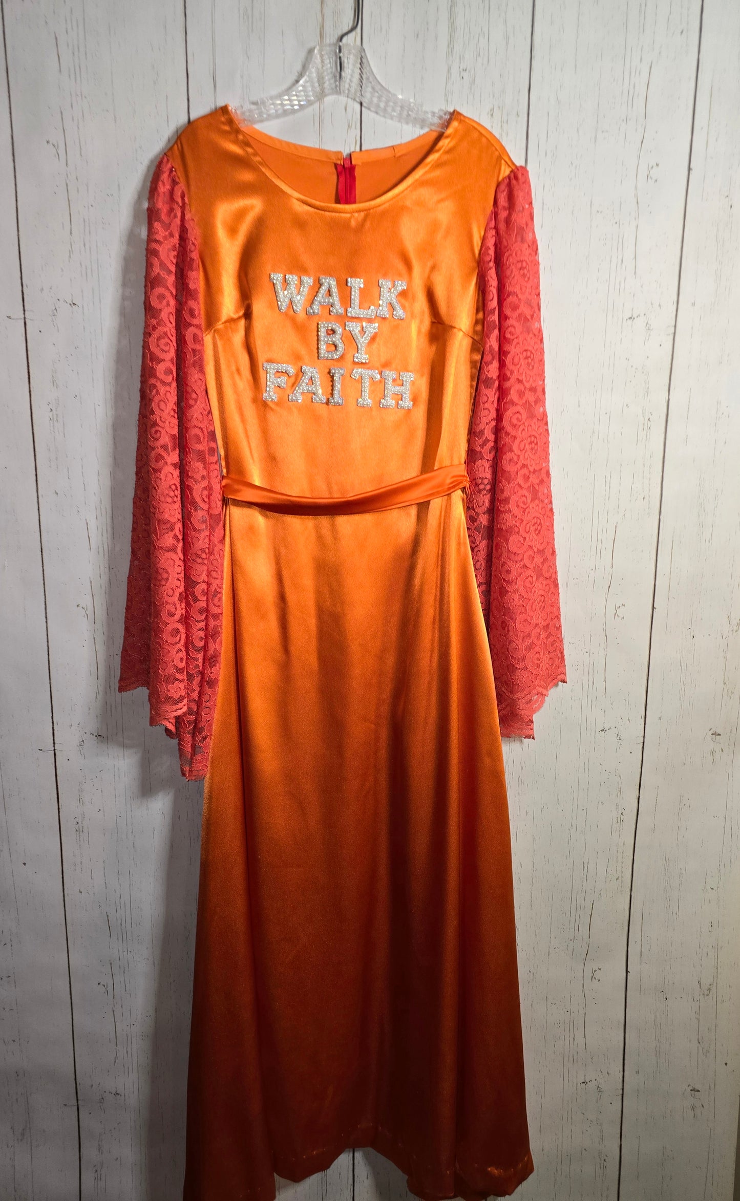 Walk by Faith Dress with lace bell sleeve