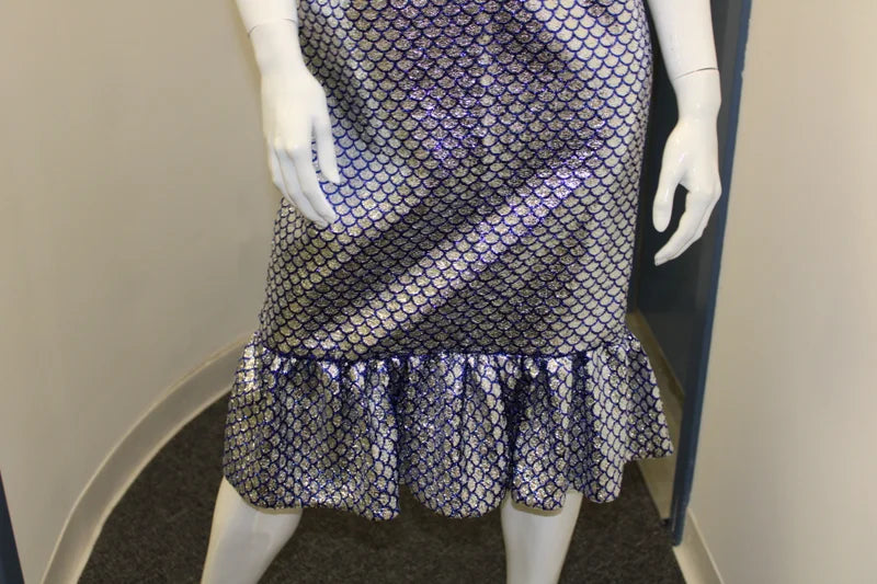 Angelic Beings Blue patterned skirt size Medium